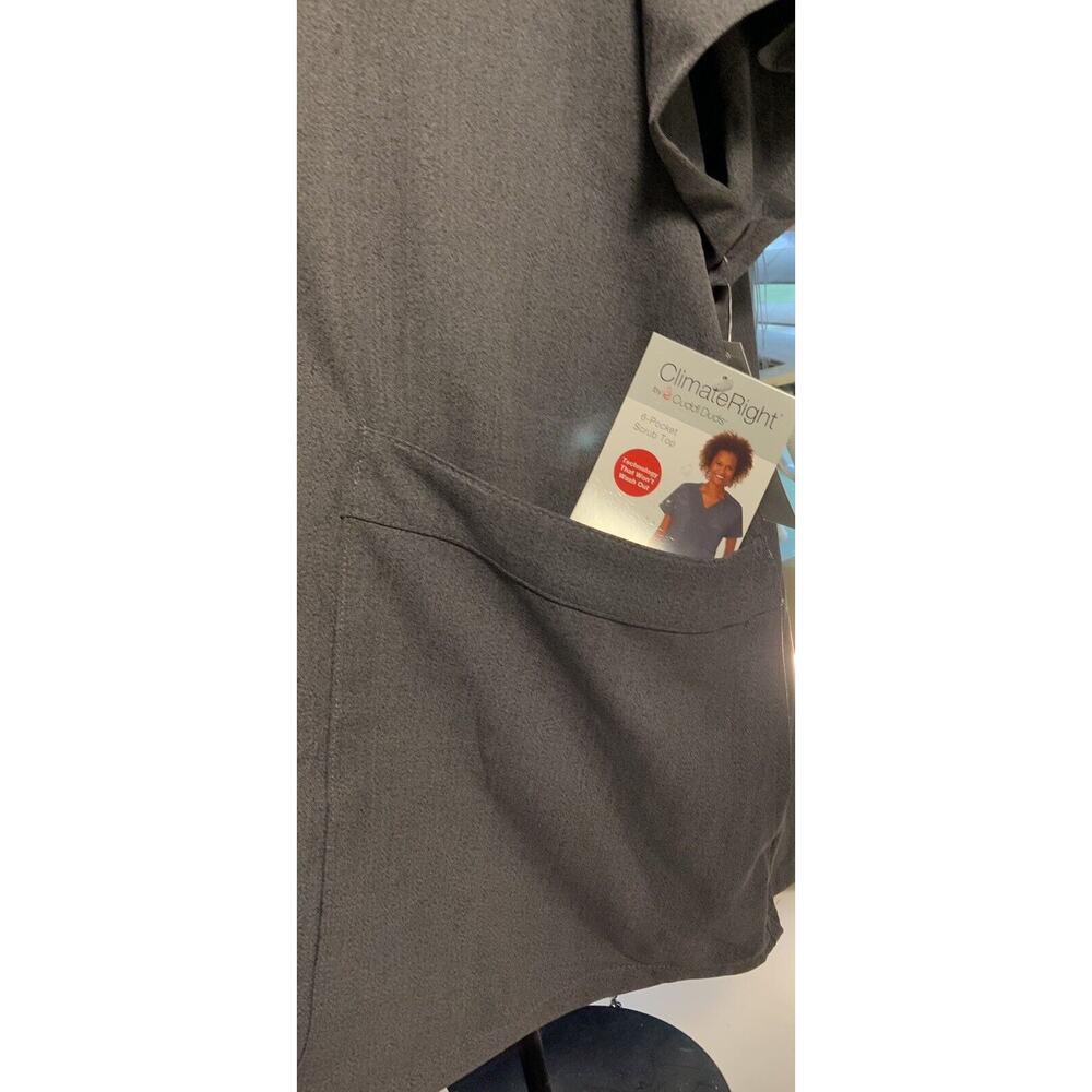 Cudl Dudds ANTIBACTERIAL Grey Scrub Top Size XL